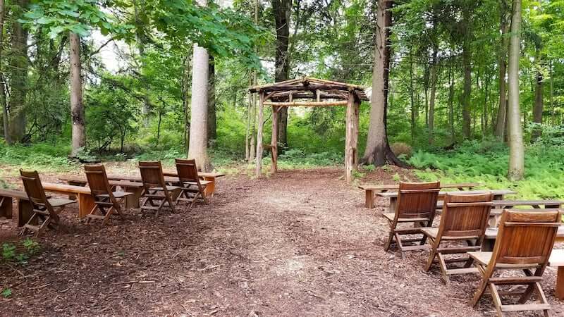 Chairs with a view of watchung reservation