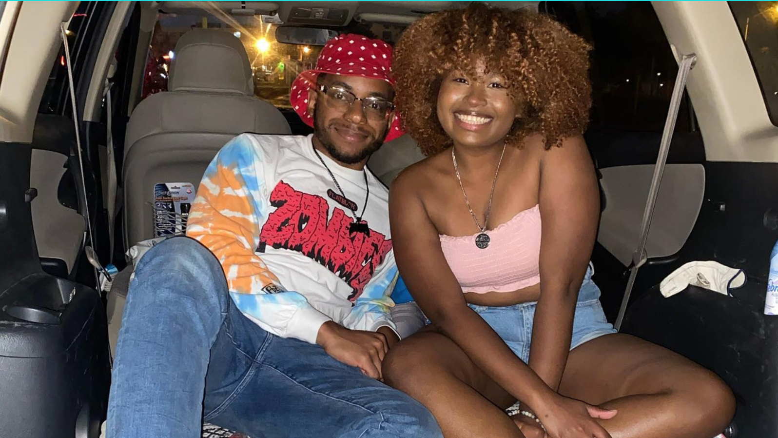 A night view of drive-in movie theater