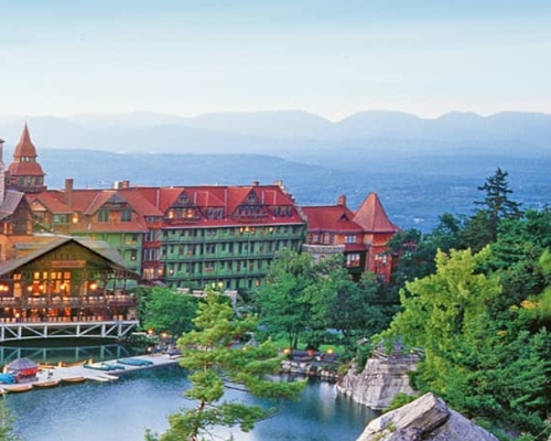 Image of Mohonk Mountain House on the Hill in Upstate New York as a Romantic Getaway