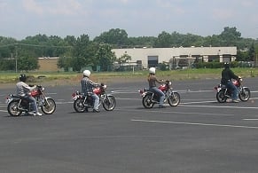 Image of Rider Education Student Riding Motorcycle